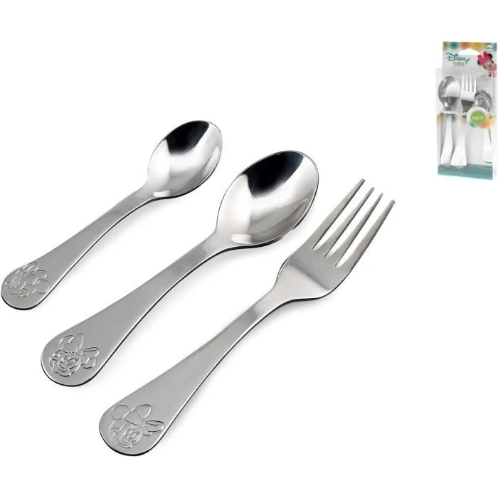 DISNEY MINNIE - Couverts inox (2 cuillères, 1 fourchette)-2