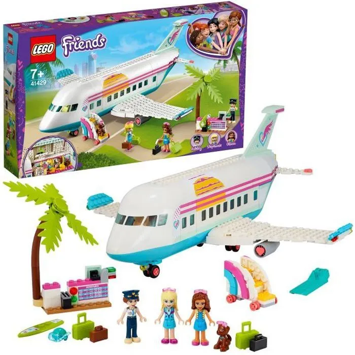 LEGO® Friends 41429 L’avion de Heartlake City, avec 3 Mini Poupées, Jouet pour Enfant de 7ans et + Fille et Garçon-0
