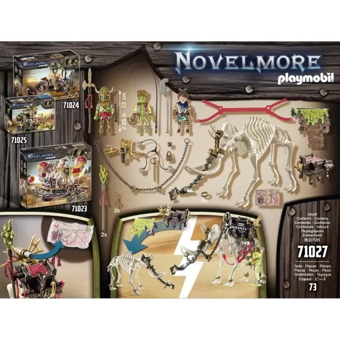 PLAYMOBIL - Novelmore - Sal'ahari Sands - Attaque squelette de mammouth - Mixte - Enfant - Gris-7