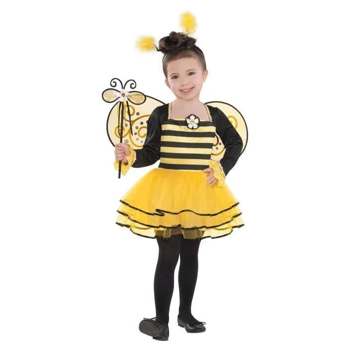 Déguisement Abeille enfant - Marque - Modèle - Jaune - Fille - Intérieur-0
