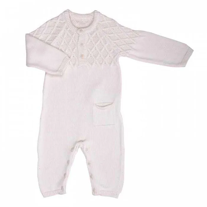 Combinaison bébé en tricot de coton bio, LOAN-0