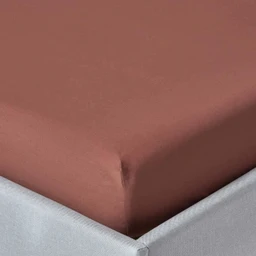 Drap-housse Chocolat 100% coton Égyptien 200 fils 180 x 200 cm-0