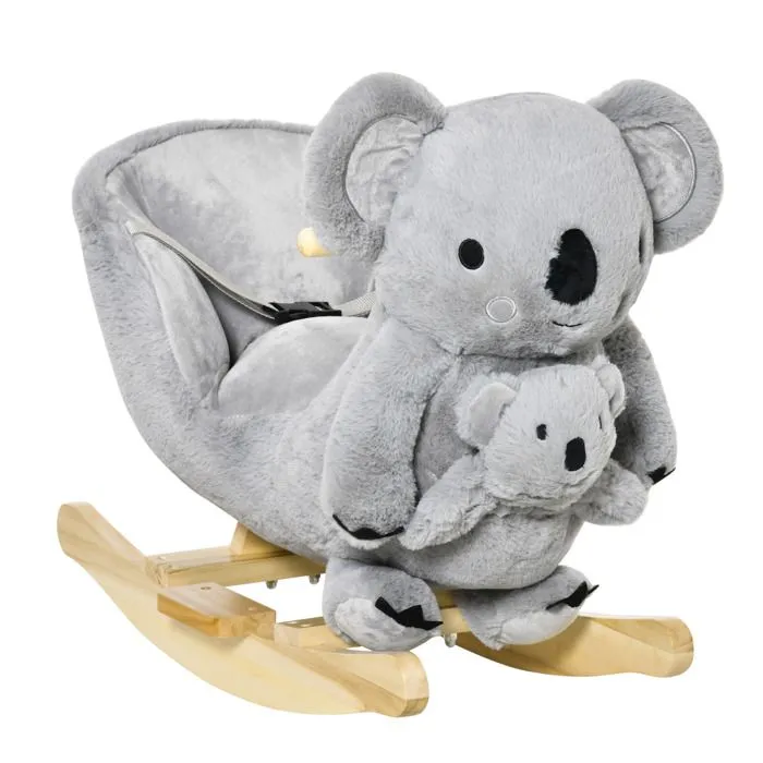 Jouet à bascule koala effet s 60x33x50cm Gris-0