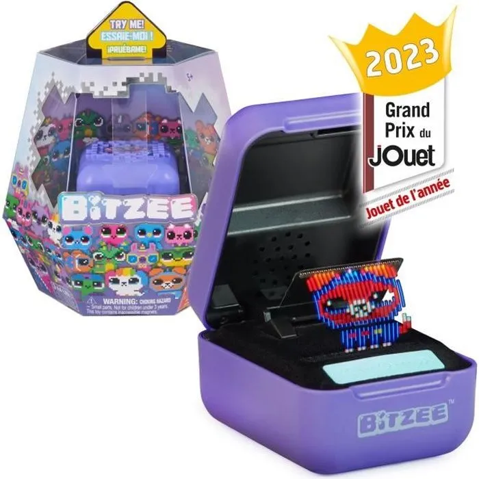 Animal de compagnie interactif 3D Bitzee - SPIN MASTER - 15 compagnons inclus - Violet - Dès 5 ans-0