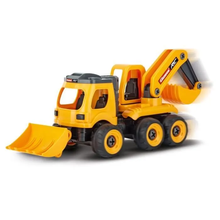Chargeur/excavatrice RC - Carrera - Chargeuse / pelleteuse RC - 2 pièces - Orange - Mixte-1