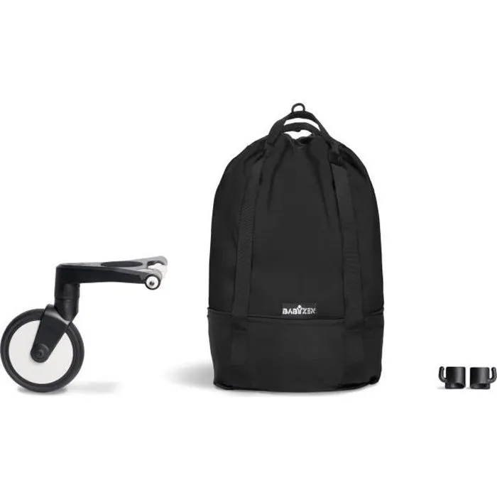 Sac à langer BABYZEN pour poussette YOYO+ - Noir - Roues - 10 kg supplémentaires-0