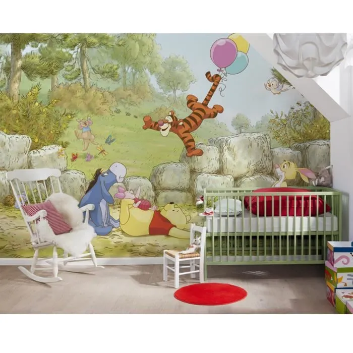 Papier peint Winnie l'Ourson Ballon Disney 368X254 CM-3