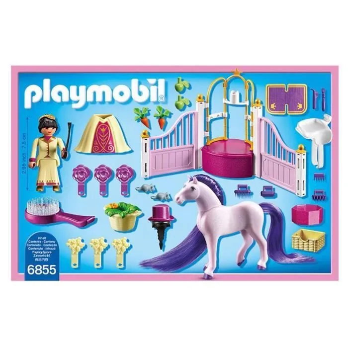 PLAYMOBIL Princess - Ecurie avec Cheval à Coiffer et Princesse-2