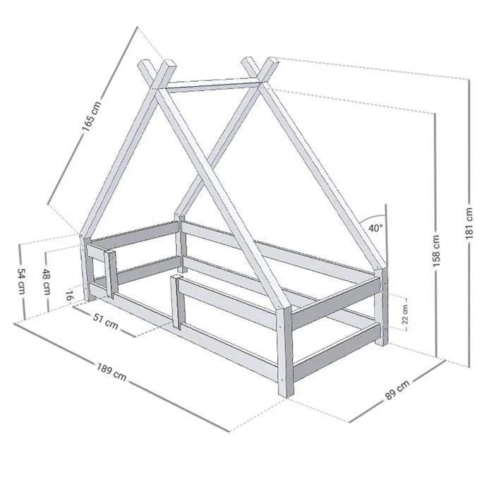 Lit cabane enfant TAHUKA 80 x 180 bleu clair-3