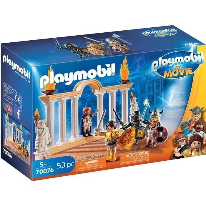 PLAYMOBIL - PLAYMOBIL THE MOVIE - Empereur Maximus et Colisée - Figurines de combat - Mixte - A partir de 4 ans-0