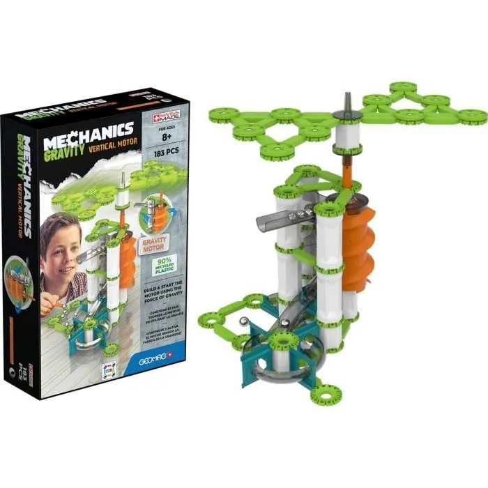 GEOMAG MECHANICS, GRAVITY 183 pcs, construction magnétique, jeux éducatifs, Jouet pour enfants dès 8 ans, GMV02-2