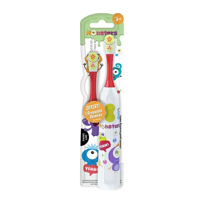 Brosse à dents Électrique rotative Monsters Les Babygators - 3 ans et +-1