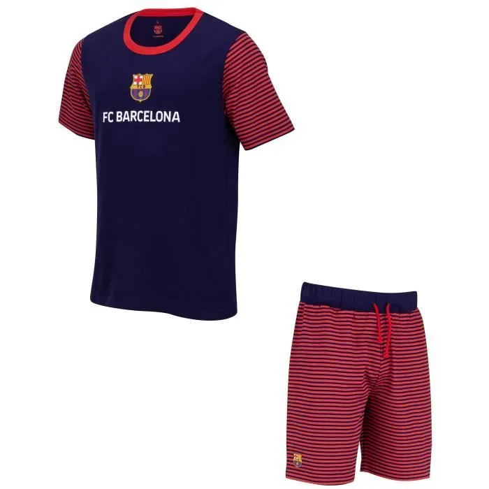 Pyjashort - FC Barcelone - Barça - 100% coton - Enfant - Garçon-0