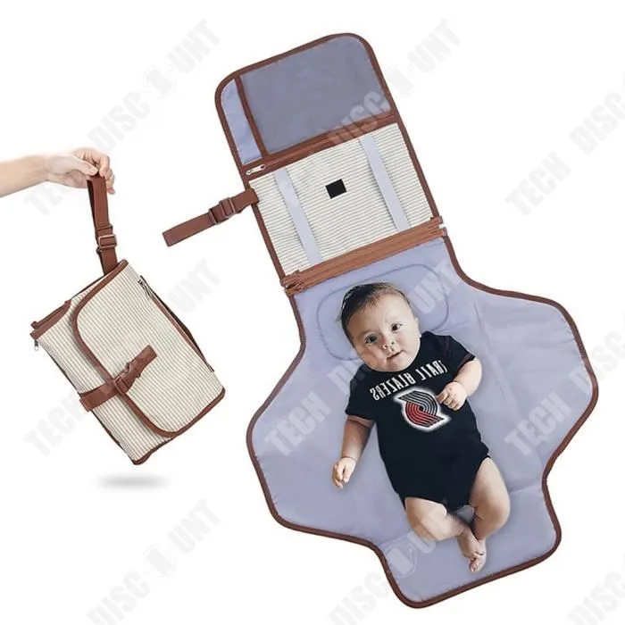 TD® Bébé couche Pad Portable étanche lavable couche matelas à langer sortir pliant couche Pad mère sac stockage main sac de transpor-0