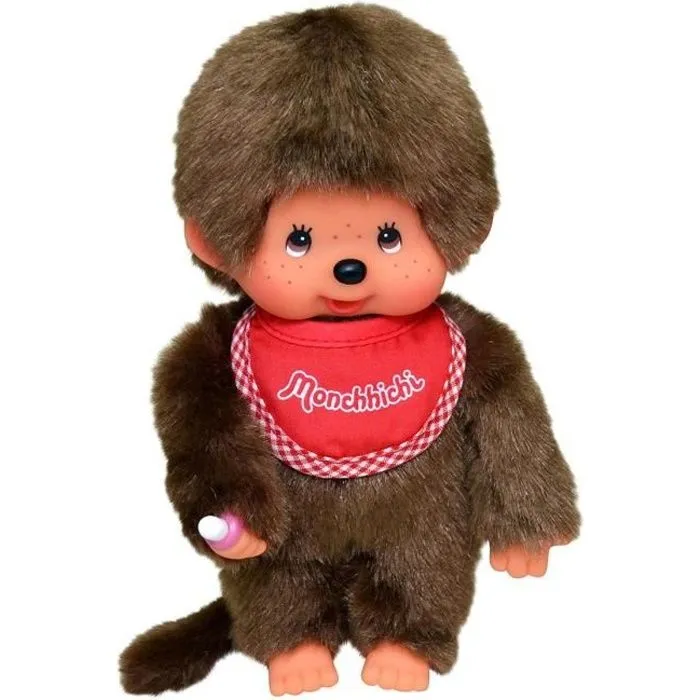 Monchhichi Garçon Bavoir Rouge 20 cm-0