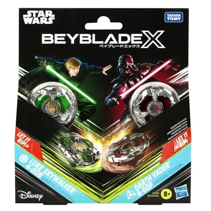 Beyblade X Multipack Toupie Luke Skywalker 4-80B vs. Darth Vader 4-60B, Star Wars, Dès 8 ans-2