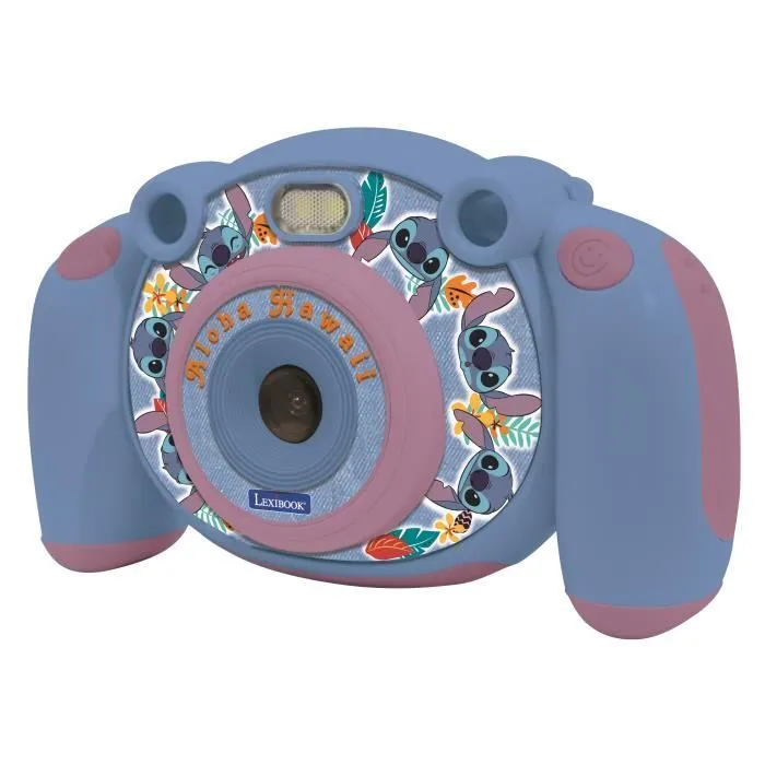 Appareil photo 4-en-1 pour enfants Disney Stitch de Lexibook avec carte SD de 8Go incluse-1