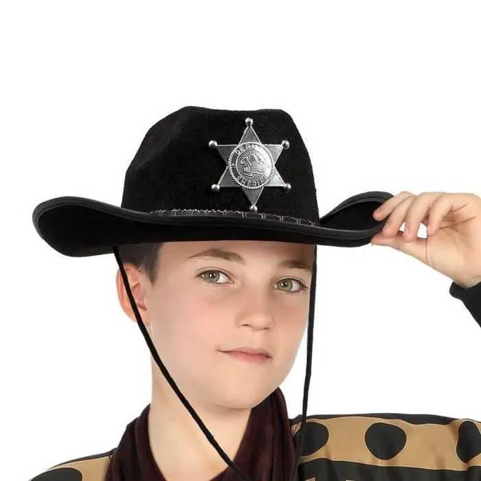 Chapeau de cowboy pour garçon - ATOSA - Noir - Dès la naissance-0