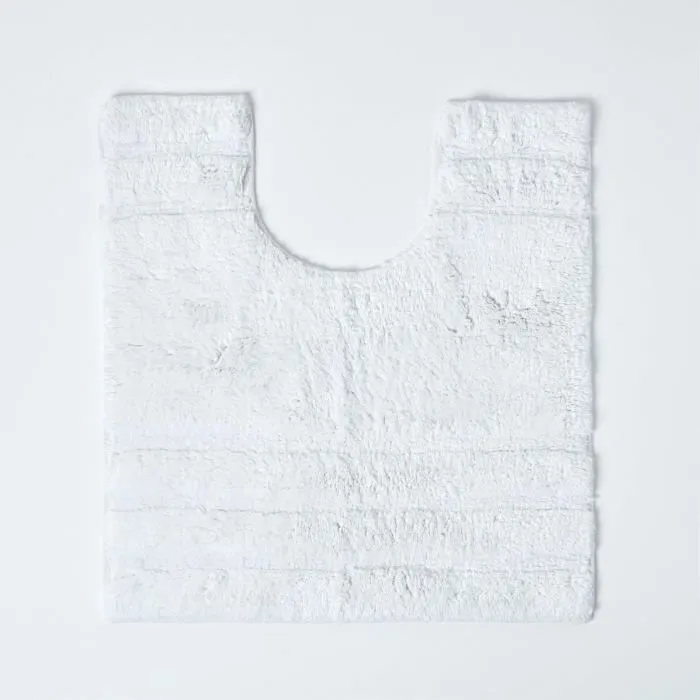 Tapis de bain SPA Ultra doux 2 pièces Blanc - HOMESCAPES - Tapis de bain - Adulte - 50 x 80 cm & 50 x 55 cm-2