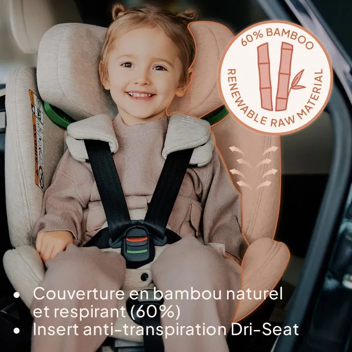 Siège-auto évolutif 40-150cm LIONELO Harmony iSize - Pivotant 360° - ISOFIX - 60% bambou - Groupe 0+/1/2/3 - Rouge brique-5