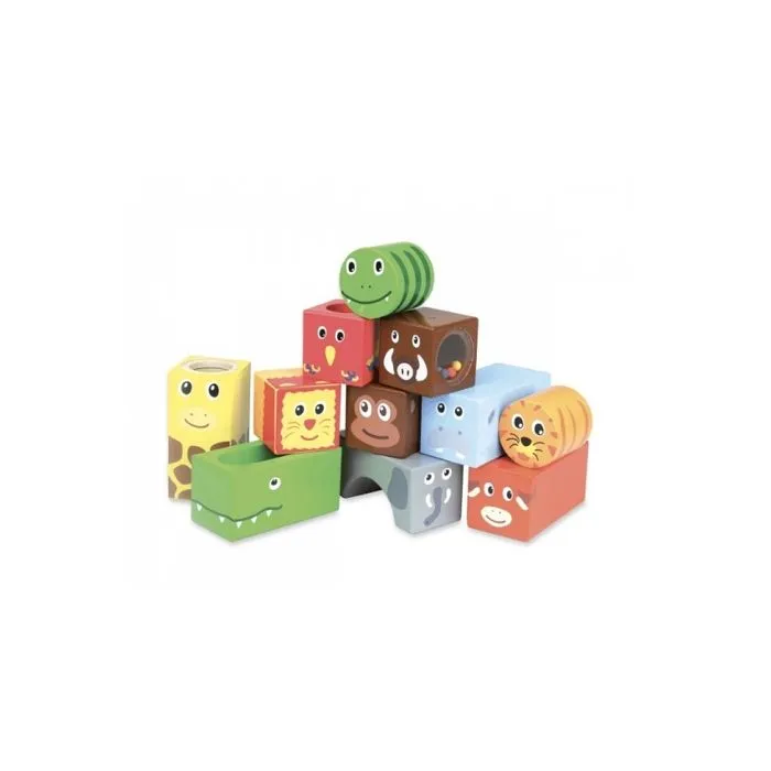 Jeux d'éveil cubes sonores - Vilac - Savane - Bois - Mixte - 3 ans et plus-0