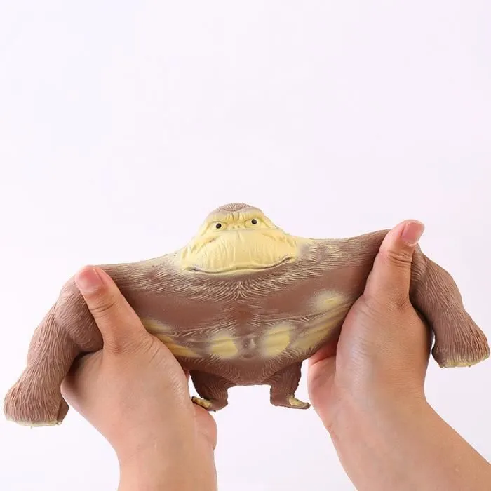 Version sable - Grand Jouet Géant Anti-stress Orang-outan Fidget, Singe Élastique Squishy, Gorille Drôle, Déc-2