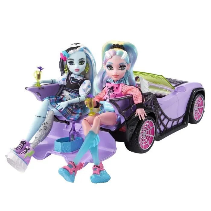 Monster High-Goule Mobile-Voiture avec animal et accessoires HHK63-4
