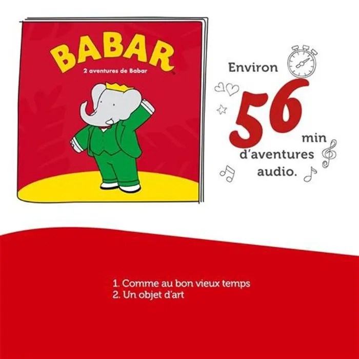 Figurine Audio - tonies® - Babar - Chasses au Trésor - 3 ans - Mixte-3