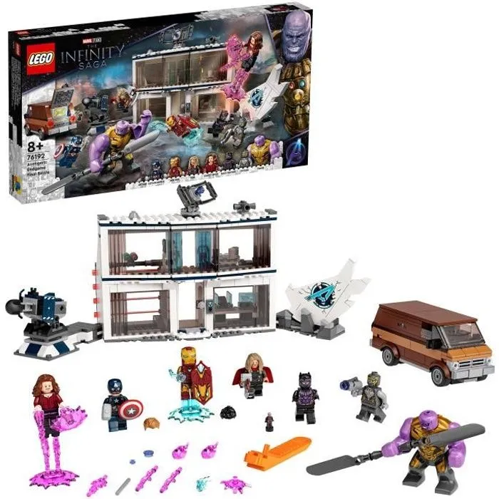 LEGO® 76192 Marvel Super Heroes™ Le combat final d’Avengers: Endgame, Jeu de Construction avec Thanos et 6 Mini figurines-0