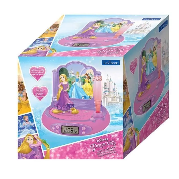 Radio Réveil Projecteur Disney Princesses Raiponce - LEXIBOOK-1