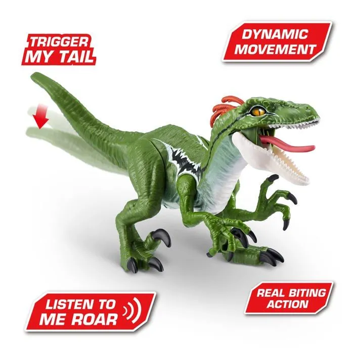 Robo alive - 7187 - Dino Action Raptor Jouet robotique a Piles par ZURU-1