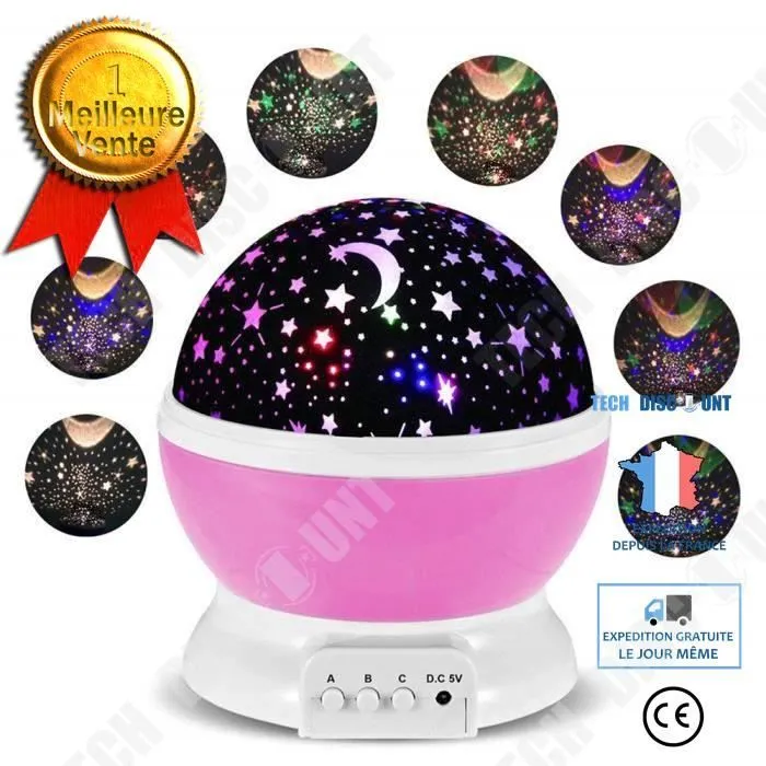 TD® LED Rotatif Dream Starry Sky Lampe USB Starry Sky Projecteur Lampe Chambre 3D Night Light Starry Projecteur-0