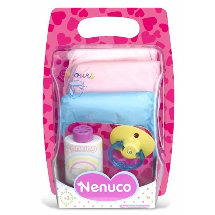 Coffret de 3 couches Nenuco colorées pour poupées 40/43cm - NENUCO - Les Couches En Couleurs-2