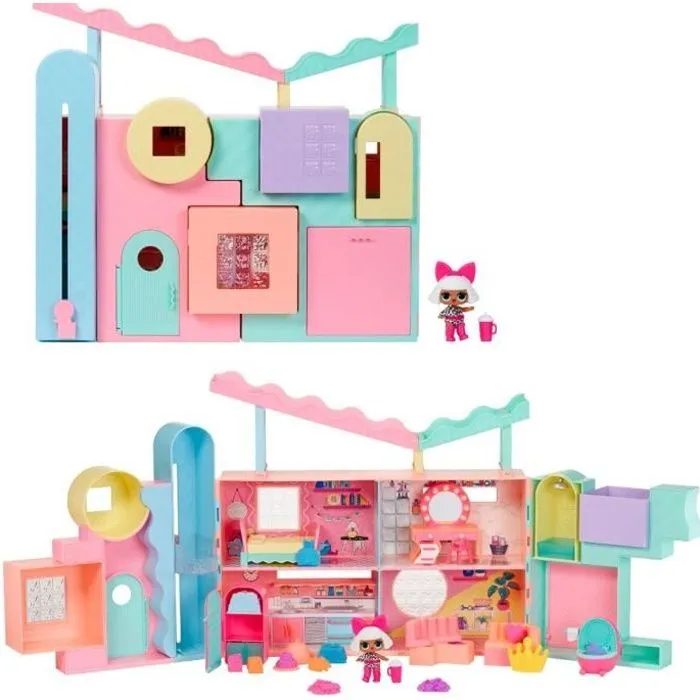 L.O.L. Surprise - Maison de poupée Squish Sand - Sable magique réutilisable - Pour poupées 7,5 cm-0