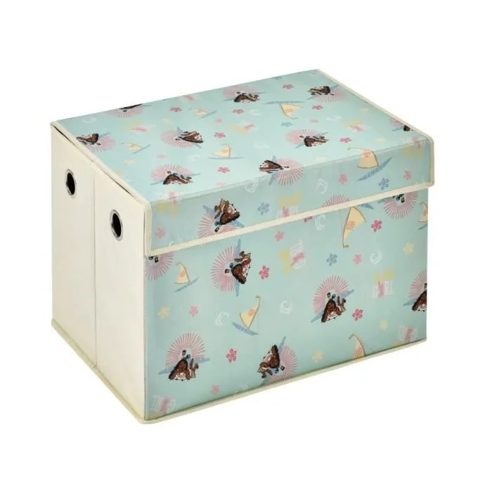 Conteneur de jeux - DISNEY - Vaiana - Grand en tissu - Pliable - Avec couvercle rabattable-0