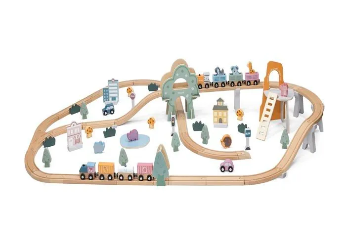 Jeu d'assemblage - jeu de construction - jeu de manipulation Polarb - 44067 - Train Set 90 pcs-0