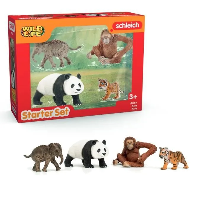 Mes Premiers Animaux d'Asie, Figurines d'animaux, SCHLEICH 42736 Wild Life, dès 5 ans-0