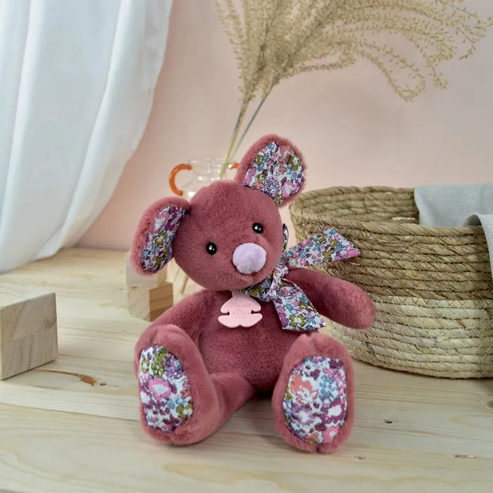 Peluche COPAIN CALIN - HISTOIRE D'OURS - Souris Terracotta 25 cm - Pour Enfant - Intérieur-2