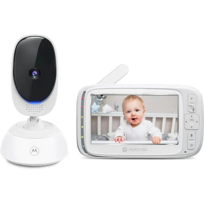 Moniteur vidéo Wi-fi - MOTOROLA - VM85 - 5" - 300 m - Connecté - Ecran - Infrarouge - Blanc-0