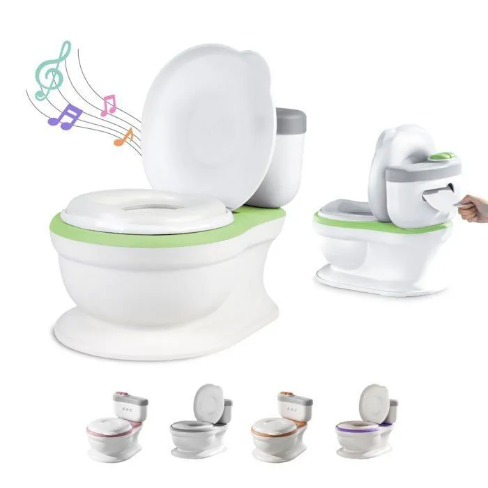 Pot réaliste pour apprentissage de la propreté avec son - Green | SUPERBE BEBE-0