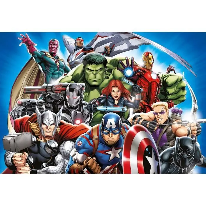 Poster intissé - MARVEL - Avengers - 10 personnages - 160 cm x 110 cm-0