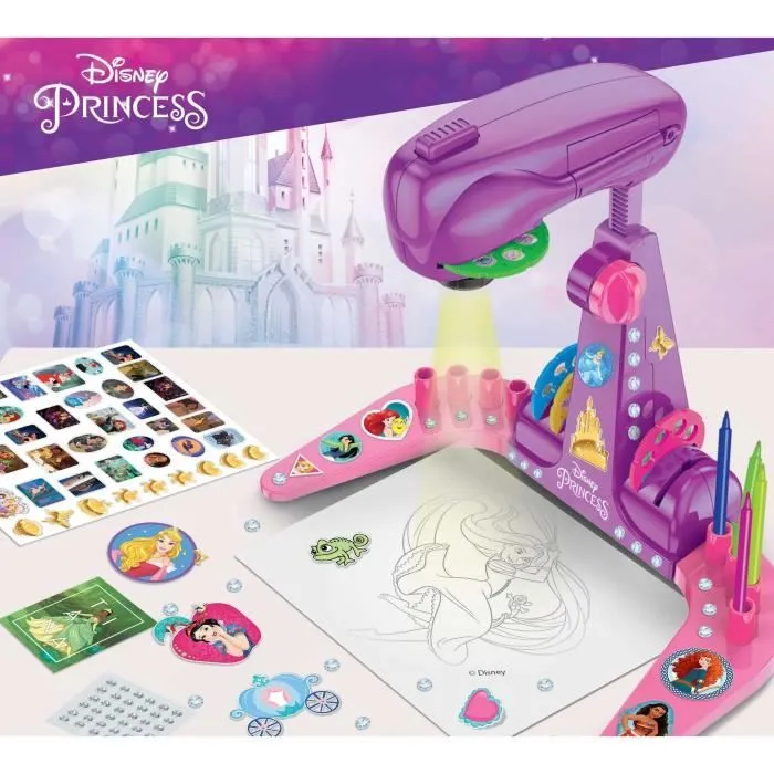 Projecteur de dessins - LISCIANIGIOCHI - PRINCESSES - Accessoires Inclus, Modèles Princesses-4