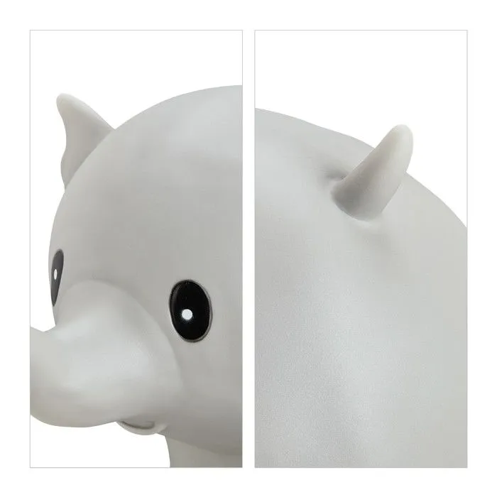 Relaxdays Animal sauteur éléphant, avec pompe, supporte jusqu’à 100 kg, sans BPA, jouet gonflable pour enfants, gris-4