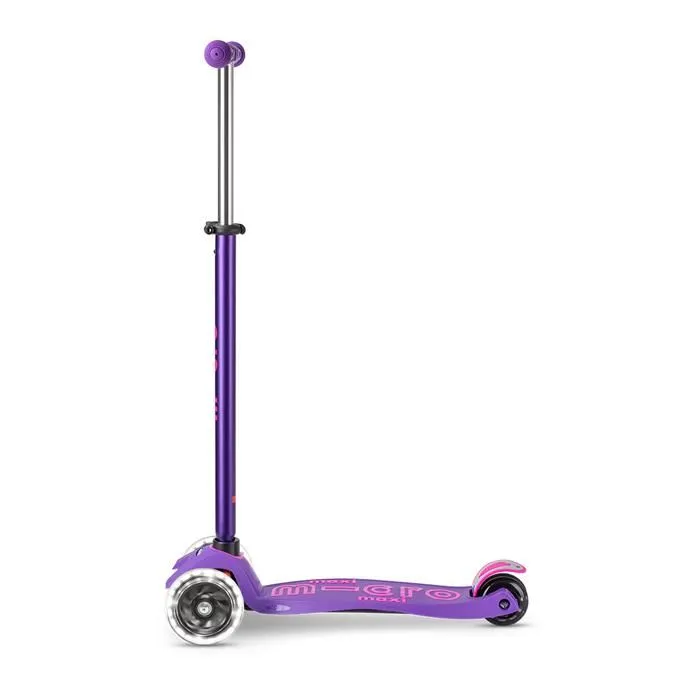 Trottinette - Micro - Maxi Micro Deluxe LED - 3 roues - Guidon réglable - Lumières LED intégrées-3