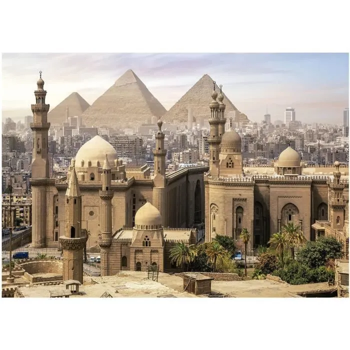Puzzle Architecture et monument - EDUCA - Le Caire, Égypte - 1000 pièces - Multicouleur-1