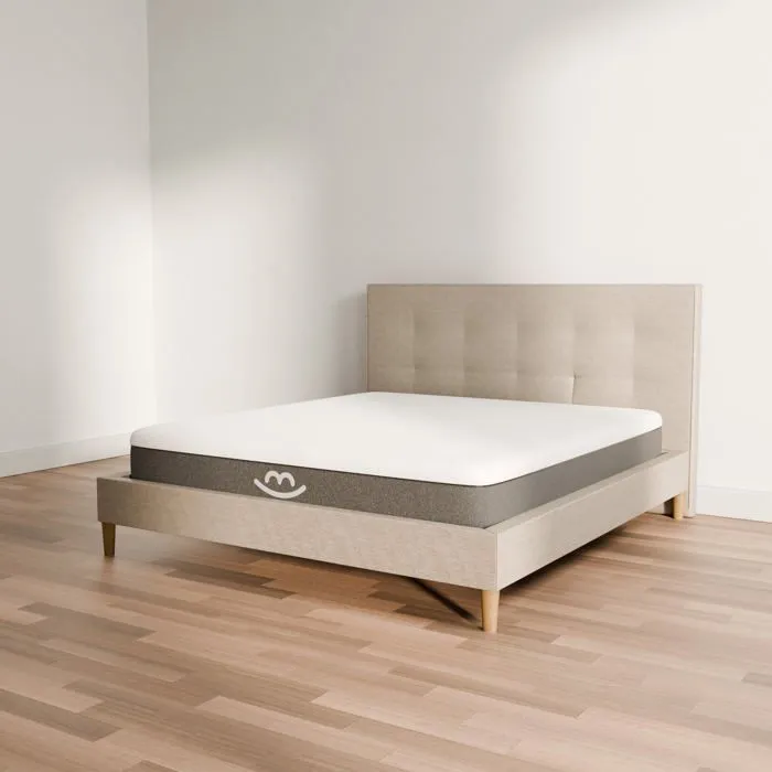 Ensemble lit et matelas latex et mousse Gaia - 25cm - Beige / 140x190cm / Avec-1