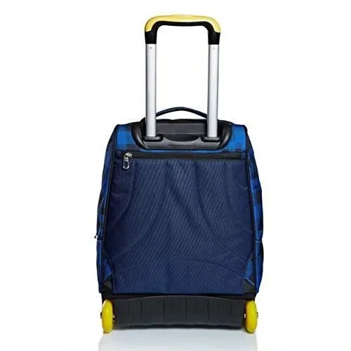 Seven Sac à Dos à Roulettes, Check, Sac à Livres à Roulettes, 2 en 1, Sac à Dos + Trolley, Filles et Garçons, pour l'École, le Spo-3