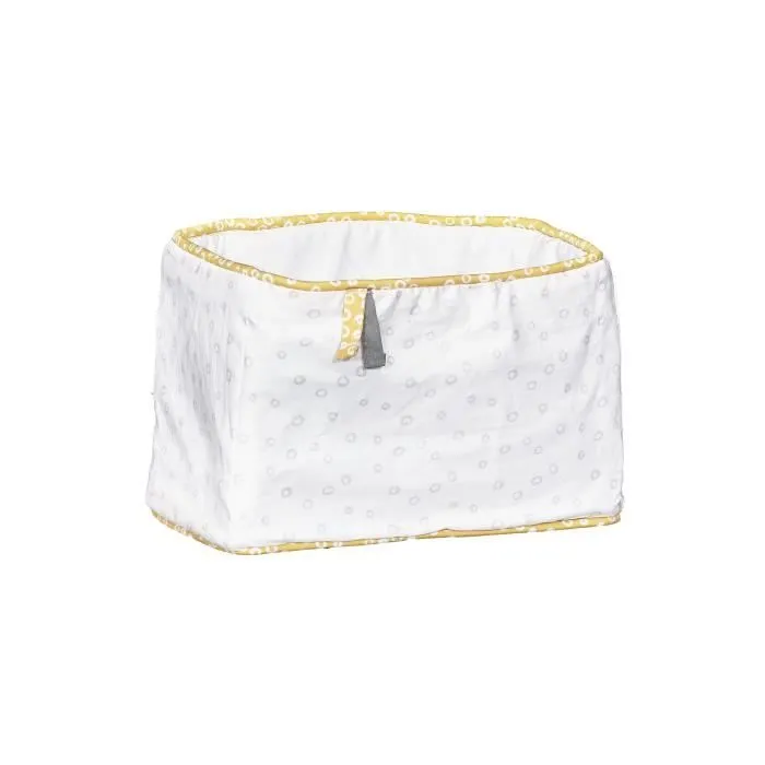 Paniere tissu en coton blanc-1