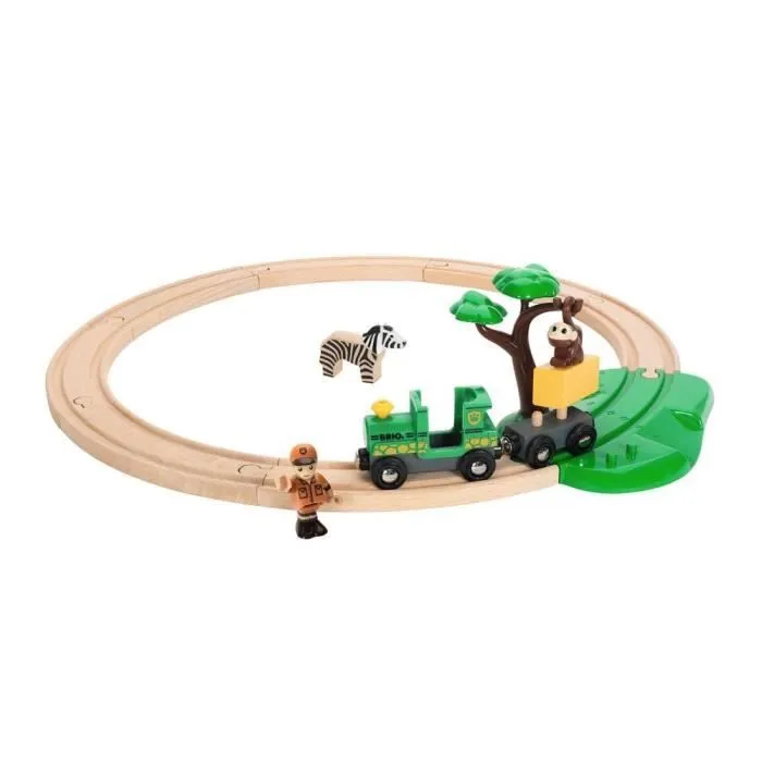 Circuit Safari - BRIO - Train pour observer les animaux de la savane - A partir de 3 ans-0
