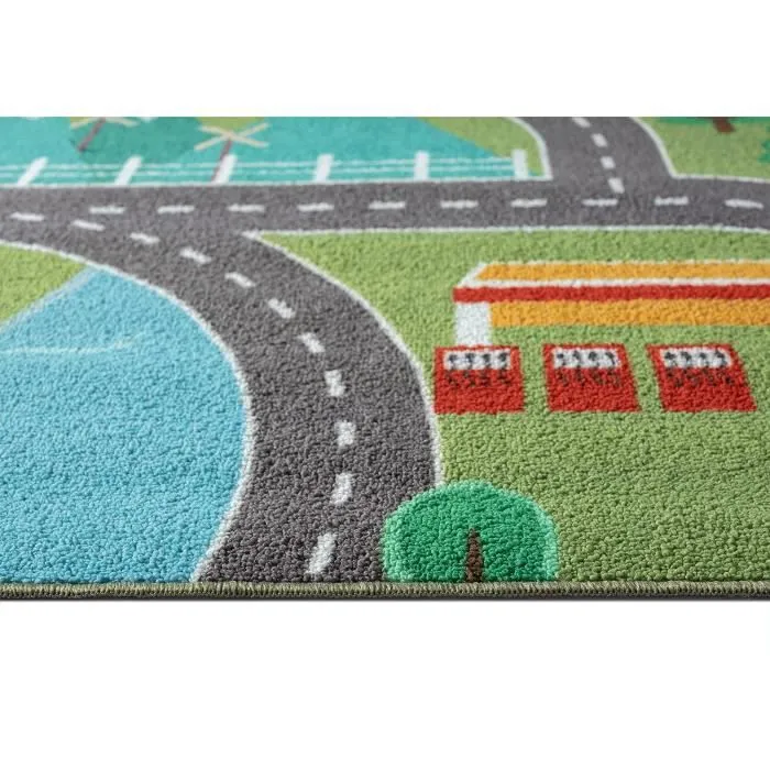 Tapis Moderne petit Doux - Happy Kids - Vert - 100x200 cm - Rectangle - Intérieur- THE CARPET-3